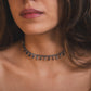 Colar Choker Nanquim Respingos